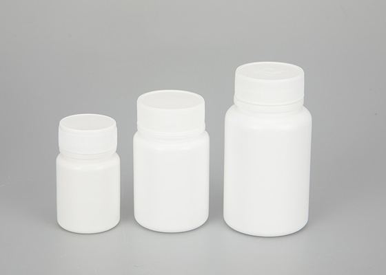 स्क्रू कैप 30ml 60ml 100ml . के साथ सफेद खाली प्लास्टिक दवा की बोतलें