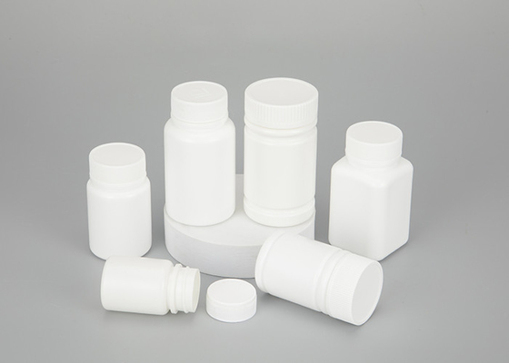 मेडिसिन केमिकल के लिए स्क्रू कैप प्लास्टिक पिल बॉटल 60ml 120ml व्हाइट