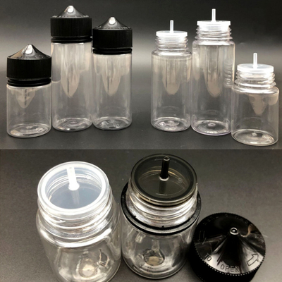 स्क्रीन प्रिंटिंग ई तरल बोतल 10ml 15ml 30ml 60ml 80ml 100ml पीईटी