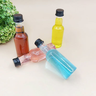 मिनी जूस की बोतलें विशिष्ट आकार की जूस शॉट बोतलें स्पष्ट हैंडल के साथ
