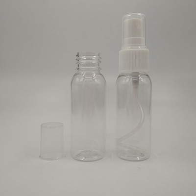 थोक कस्टम 1Oz 2Oz 30Ml 50Ml150Ml खाली पारदर्शी स्पष्ट बोस्टन गोल स्प्रे पंप शराब के लिए प्लास्टिक पालतू बोतलें