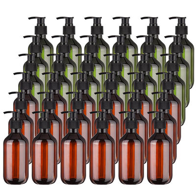 120ml 250ml 300ml 500ml फ्लिप टॉप क्लोजर और टिकाऊ त्वचा देखभाल उत्पादों के लिए PMMA प्लास्टिक किस्मों के साथ प्लास्टिक लोशन की बोतलें