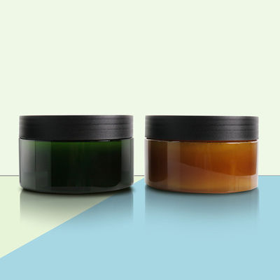 Fast Shipping Plastic Jar for Cosmetic Amber Food Quality Bottle Pet Bottles with Screw Black Cap with Custom Designs