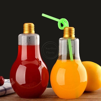 250ml 8oz गोल कस्टम प्लास्टिक कॉफी दूध फल पेय पीने की बोतल प्लास्टिक रस की बोतलें