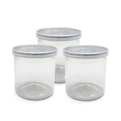 सबसे लोकप्रिय 4oz 8oz स्पष्ट गोल पालतू प्लास्टिक जार खाद्य ग्रेड प्लास्टिक कंटेनर
