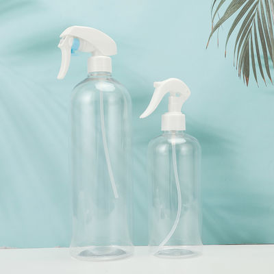 त्वचा देखभाल और सौंदर्य उत्पाद पैकेजिंग के लिए उपयुक्त लेबलिंग सतह हैंडलिंग के साथ गोल स्पष्ट प्लास्टिक लोशन की बोतलें