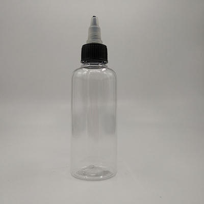 कस्टम सील के लिए 15ml-100ml क्षमता में स्पष्ट प्लास्टिक पेंच शीर्ष बोतलें