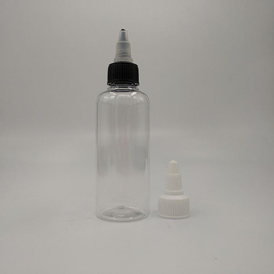 कस्टम सील के लिए 15ml-100ml क्षमता में स्पष्ट प्लास्टिक पेंच शीर्ष बोतलें