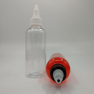 कस्टम सील के लिए 15ml-100ml क्षमता में स्पष्ट प्लास्टिक पेंच शीर्ष बोतलें