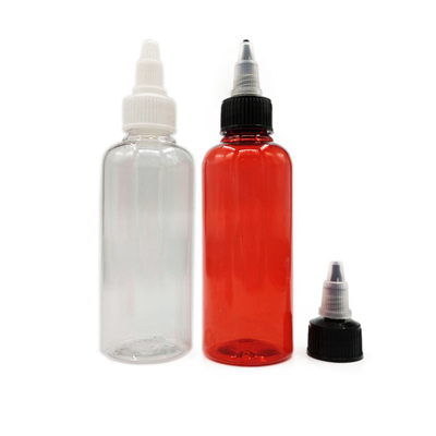 कस्टम सील के लिए 15ml-100ml क्षमता में स्पष्ट प्लास्टिक पेंच शीर्ष बोतलें