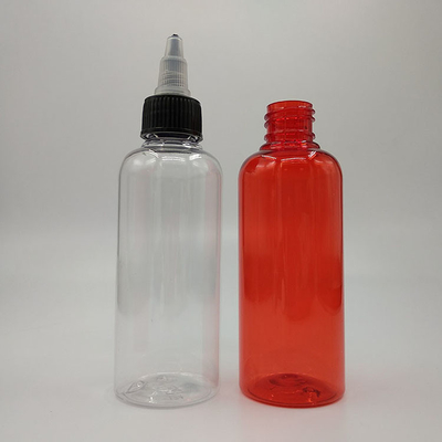 कस्टम सील के लिए 15ml-100ml क्षमता में स्पष्ट प्लास्टिक पेंच शीर्ष बोतलें