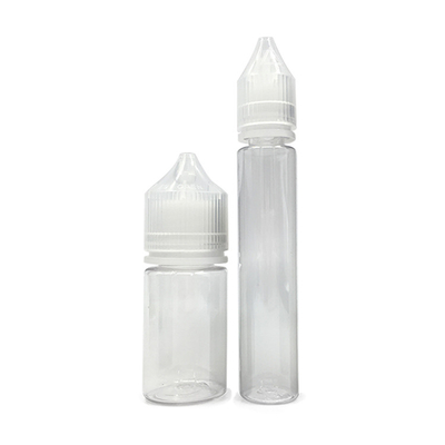 ई तरल बाल प्रतिरोधी पेंच टोपी बोतलें अनुकूलित मुद्रण 10ml-100ml क्षमता