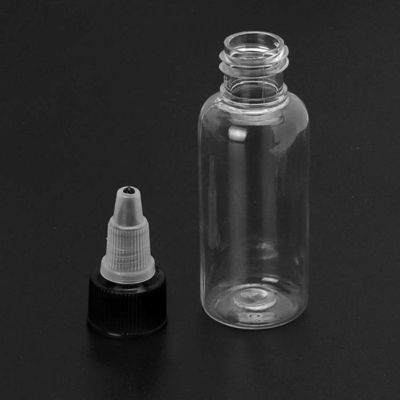 15ml-100ml क्षमता में अनुकूलित स्पष्ट प्लास्टिक पेंच शीर्ष बोतलें