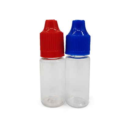 पारदर्शी 10ml 15ml 30ml 60ml 80ml 100ml पीईटी ई तरल बोतल अनुकूलित लोगो स्क्रीन प्रिंटिंग के साथ