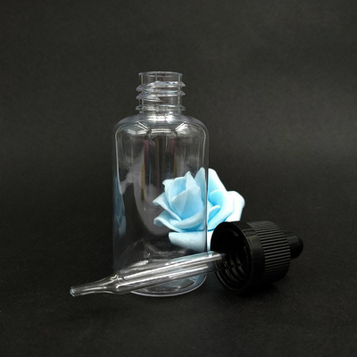 तरल के लिए चिकनी ग्लास ड्रॉपर बोतलें - ड्रॉपर कैप विभिन्न आकार 10ml-120ml