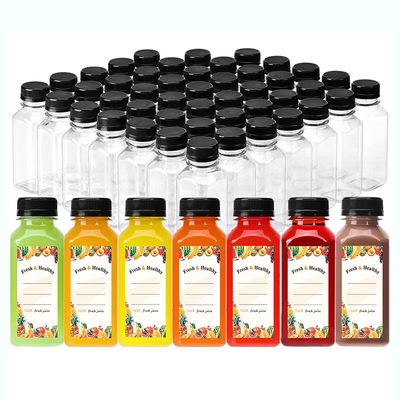 आधुनिक वर्ग गोल ग्लास दूध चाय की बोतलें 120ml 250ml 500ml क्षमता