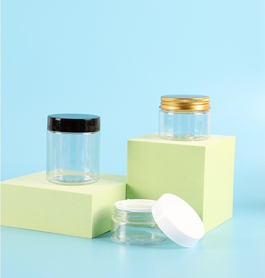 थोक 8oz 100ML 200ML 250ML 500ML कस्टम खाली व्यापक मुंह लक्जरी प्लास्टिक पीई कॉस्मेटिक शरीर का मक्खन जार