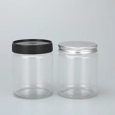 2oz 3oz 4oz 5oz 6oz 7oz 8oz एल्यूमीनियम ढक्कन क्षमता के साथ प्लास्टिक जार