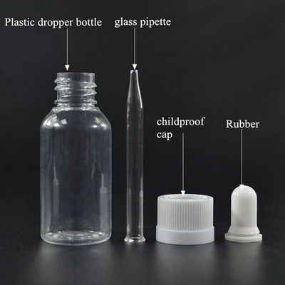 कस्टम एम्बर स्क्रू टॉप ग्लास ड्रॉपर बोतलें 10ml से 120ml क्षमता के साथ