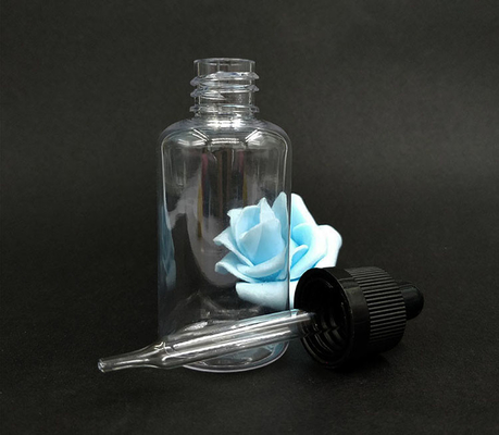 स्क्रू कैप ड्रॉपर बोतलें 10-120ml ग्लास पारदर्शी / अनुकूलित रंग