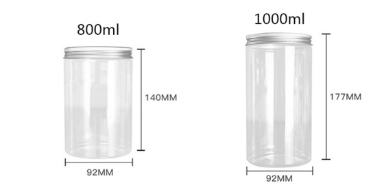 पीईटी जार खाद्य ग्रेड सफेद प्लास्टिक 4oz 8oz 300ml 500ml गोल आकार खाली आँख क्रीम चेहरा क्रीम जार कंटेनर 16oz