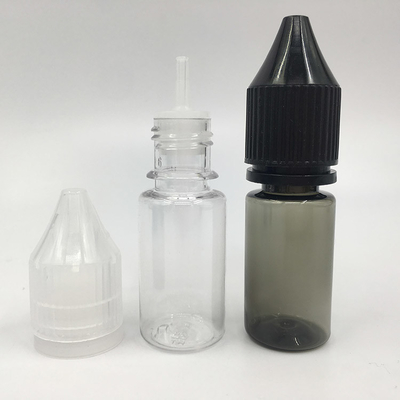 ट्यूर गोल 10ml 15ml 30ml 60ml 80ml 100ml स्क्रू कैप पारदर्शी ई तरल बोतल