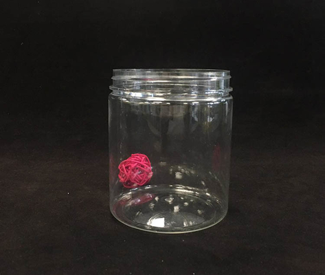 दबाव संवेदनशील ढक्कन के साथ पारदर्शी गोल तल प्लास्टिक जार (3oz-8oz)