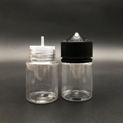 अनुकूलन योग्य स्पष्ट पीईटी ई तरल बोतलें 10ml 15ml 30ml 60ml 80ml 100ml क्षमता के साथ