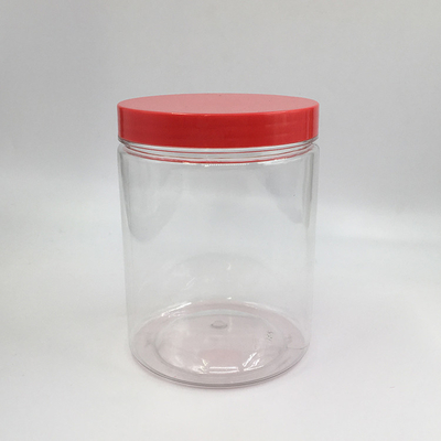 ढक्कन के साथ स्पष्ट प्लास्टिक गोल जार 2oz 3oz 4oz 5oz