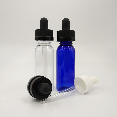 चिकनी सतह और पेंच ढक्कन के साथ 10ml-120ml प्लास्टिक ड्रॉपर बोतलें