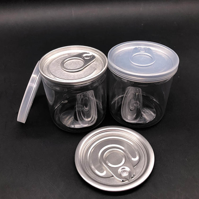 प्लास्टिक ढक्कन और दबाव संवेदनशील सील के साथ 2oz-8oz क्षमता प्लास्टिक जार