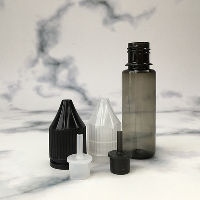 कस्टम लोगो के साथ पारदर्शी ई तरल बोतल क्षमता 10ml 15ml 30ml 60ml 80ml 100ml