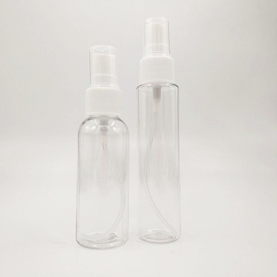 चिकनी पीईटी प्लास्टिक स्प्रे बोतल 10ml 15ml 30ml 50ml 60m 70ml 100ml 200ml 500ml पारदर्शी यात्रा के अनुकूल