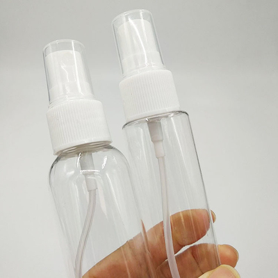 चिकनी सतहों के लिए पारदर्शी पीईटी प्लास्टिक स्प्रे बोतल क्षमता 10ml 15ml 30ml 50ml 60m 70ml 100ml 200ml 500ml