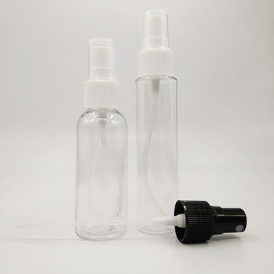 चिकनी सतहों के लिए पारदर्शी पीईटी प्लास्टिक स्प्रे बोतल क्षमता 10ml 15ml 30ml 50ml 60m 70ml 100ml 200ml 500ml