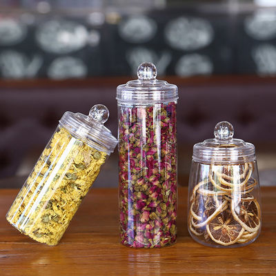 पारदर्शी पैकेजिंग समाधान के लिए कस्टम प्रिंटिंग पारदर्शी प्लास्टिक जार