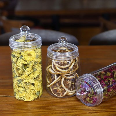 पारदर्शी पैकेजिंग समाधान के लिए कस्टम प्रिंटिंग पारदर्शी प्लास्टिक जार