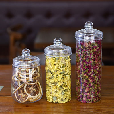 पारदर्शी पैकेजिंग समाधान के लिए कस्टम प्रिंटिंग पारदर्शी प्लास्टिक जार