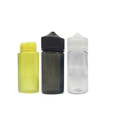 100ml ई लिक्विड बोतल जिसमें स्क्रू कैप और 18mm गर्दन का आकार है