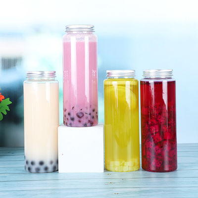 Plastic Milk Tea Bottles with Capacity of 120ml 250ml 350ml 500ml 1000ml in Clear