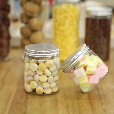 भंडारण और संगठन समाधान प्लास्टिक कंटेनर जार एल्यूमीनियम ढक्कन के साथ