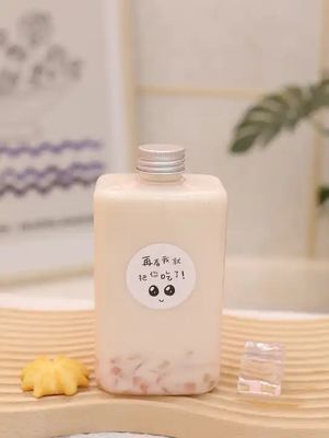 उच्च क्षमता वाली दूध चाय की बोतलें स्क्रू-ऑन ढक्कन के साथ स्पष्ट 120ml 250ml 350ml 500ml 1000ml