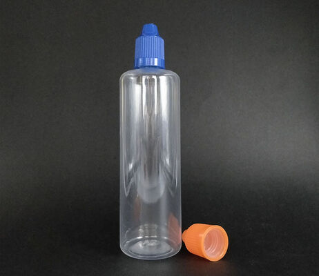 स्क्रीन प्रिंटिंग पारदर्शी गोल ई तरल बोतल वैप उद्योग में कस्टम लेबलिंग और पैकेजिंग समाधान के लिए उपयुक्त