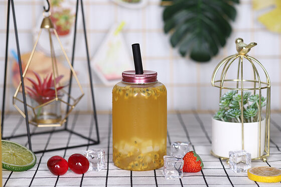 हाथ दूध चाय की बोतलें लीक-प्रूफ स्क्वायर गोल आकार वाणिज्यिक पेय वितरकों और खुदरा विक्रेताओं के लिए आदर्श