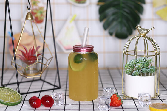 हाथ दूध चाय की बोतलें लीक-प्रूफ स्क्वायर गोल आकार वाणिज्यिक पेय वितरकों और खुदरा विक्रेताओं के लिए आदर्श