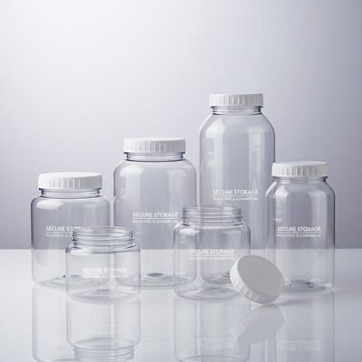 बीपीए मुक्त प्लास्टिक पेंच शीर्ष कंटेनर सुरक्षित भंडारण के लिए आदर्श टिकाऊ और औद्योगिक और वाणिज्यिक के लिए पैकेजिंग समाधान