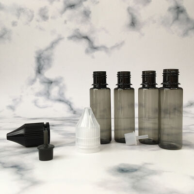 18mm Neck Size Transparent Black E liquid bottle engineered for e juice packaging featuring secure closure and lightweight design