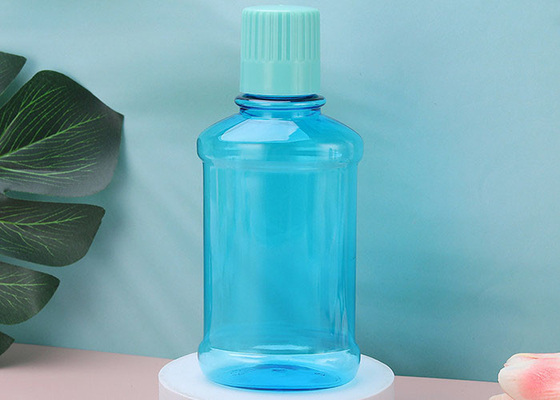 BPA मुक्त खाली प्लास्टिक माउथवॉश की बोतलें 250ml कैप्स के साथ