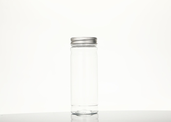 वाइड माउथ राउंड प्लास्टिक पेट प्लास्टिक जार विथ स्क्रू टॉप लिड 295ML 380ML