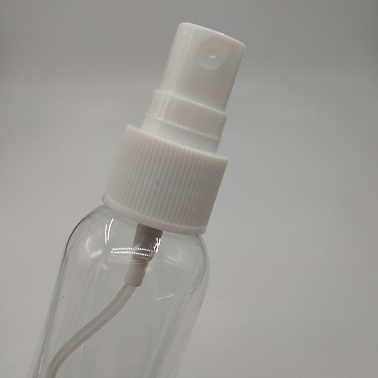 थोक कस्टम 1Oz 2Oz 30Ml 50Ml150Ml खाली पारदर्शी स्पष्ट बोस्टन गोल स्प्रे पंप शराब के लिए प्लास्टिक पालतू बोतलें